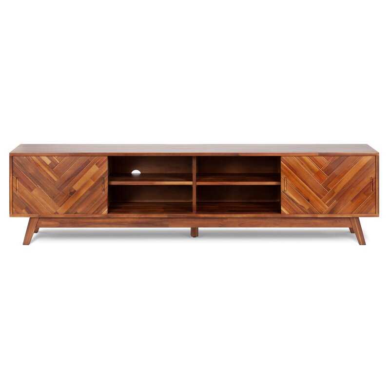 Brown Quinn Acacia Solid Wood TV Stand - Image 3