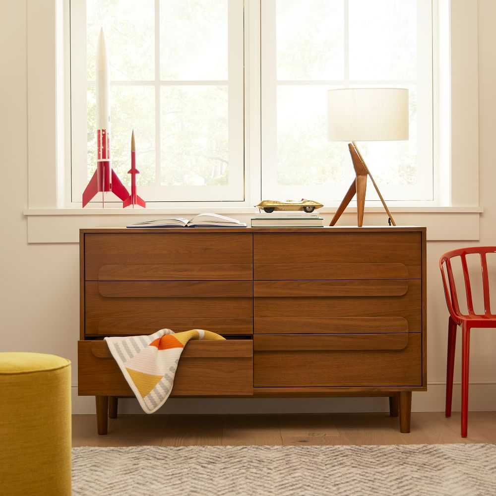 Walnut Jason 6-Drawer Kids Dresser - Image 3