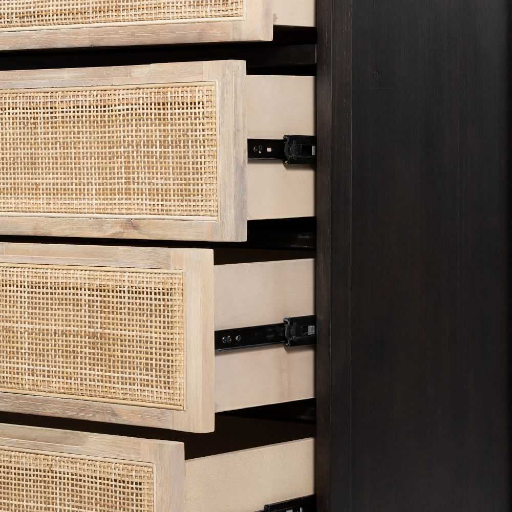 Black Diego Rattan 5-Drawer Dresser - Image 4