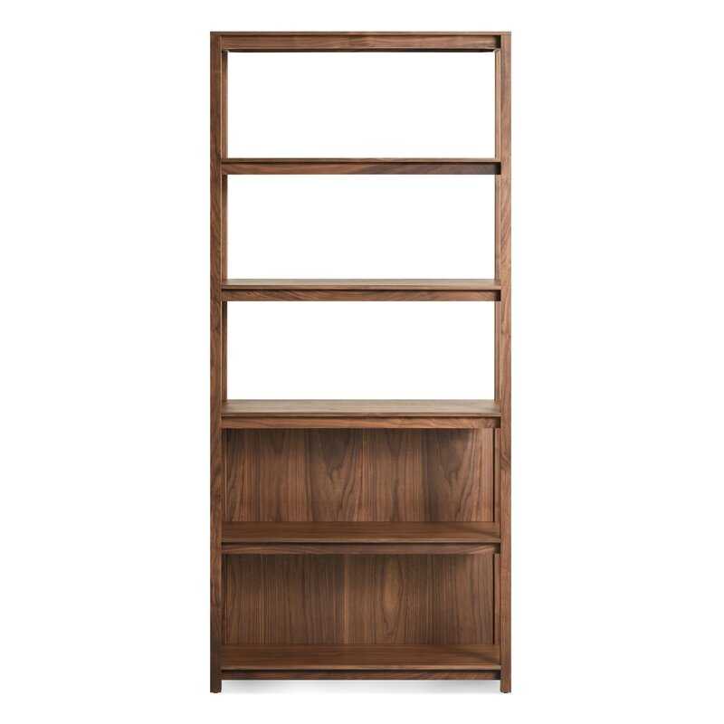 Walnut Cesar Solid Wood Standard Bookcase - Image 2