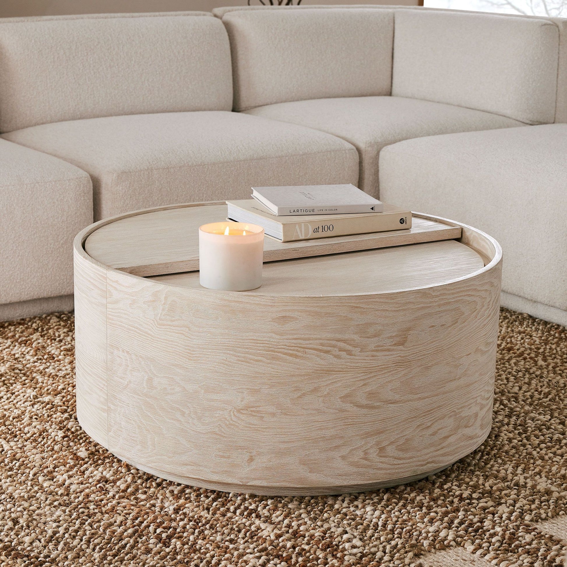 Amos Round Storage Drum Coffee Table - Image 10